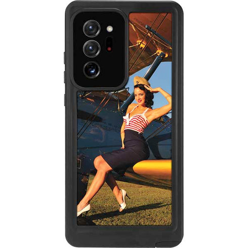 1940s Pin-Up On Stearman Biplane Galaxy Note20 Ultra 5G Waterproof Case